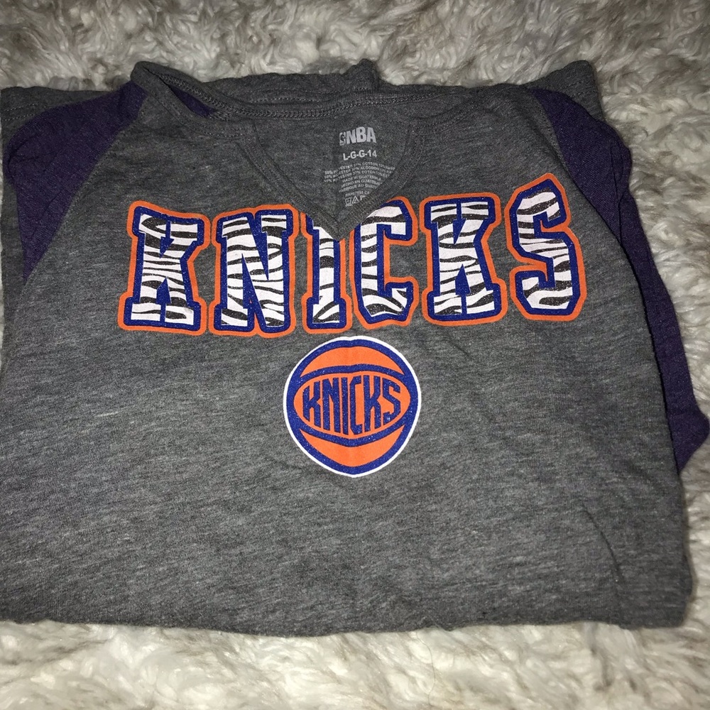 NBA KNICKS cropped sleeve tee
